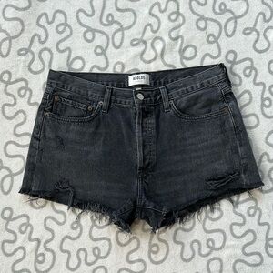Agolde Black Parker Shorts